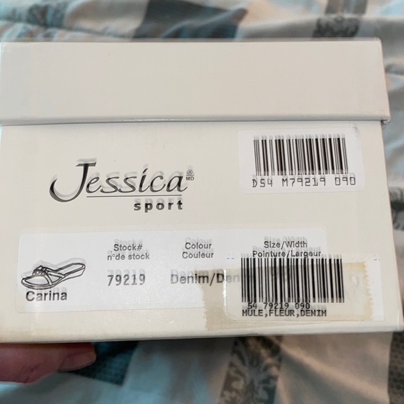 Sandals by Jessica, Light Blue W Flower 9B NIB - Picture 14 of 14